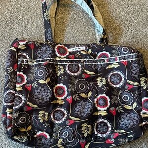 Ju-Ju-Be Black and Red Floral Baby Bag